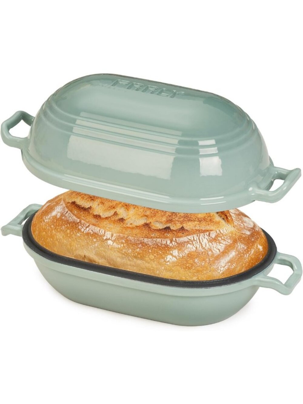 Enameled Cast Iron Dutch Oven for Sourdough & Meatloaf Baking, 2.8QT Oven Safe